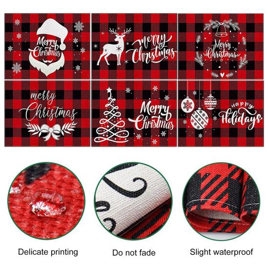 

Настольный коврик, рождественский элемент, кружка, нескользящая чаша из льна, чашка с Рождеством, тарелка, блюдо, тепло