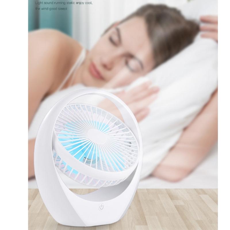 USB Fan Quiet Operation 3Speeds Quiet Operation USB Rechargeable for Home and Office Powerful Cooling