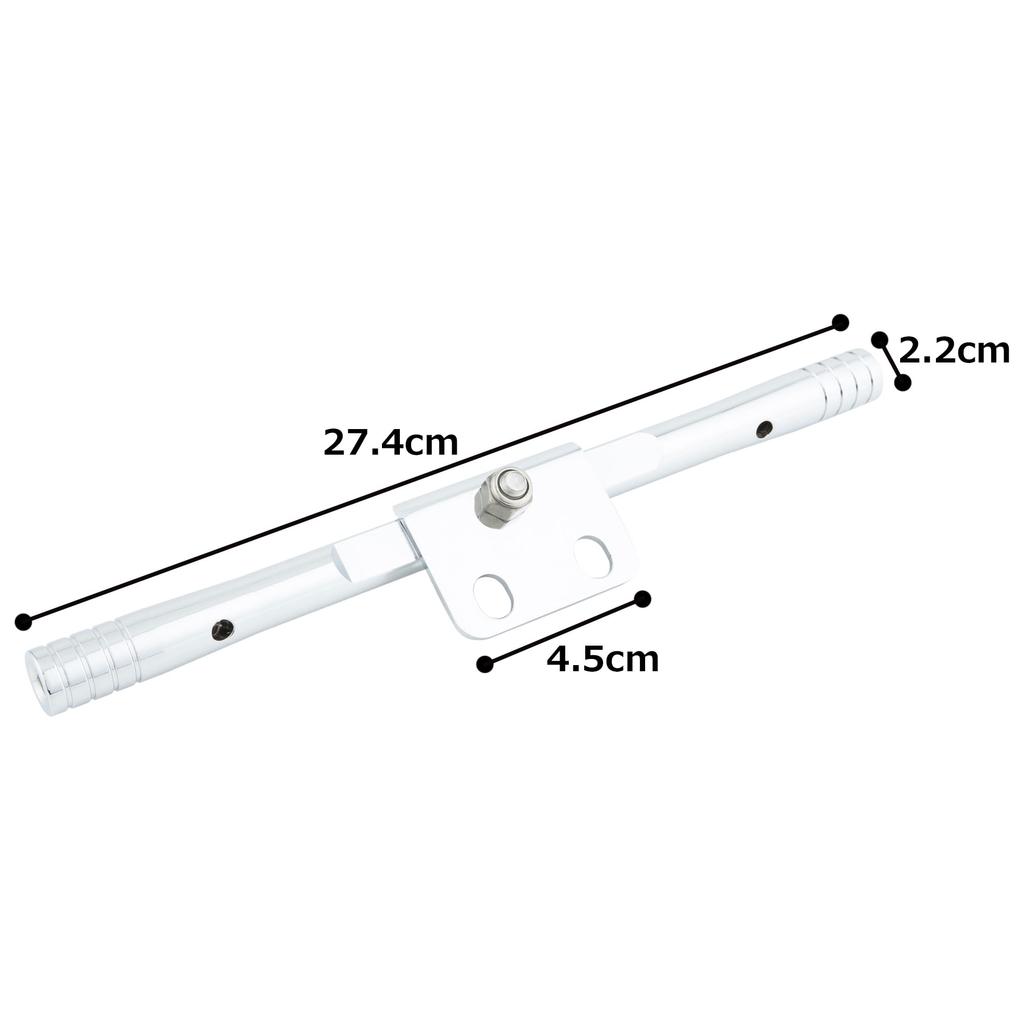 Kijima Motorcycle Parts Frame Mount Turn Signal Stay M10 274mm for Sportster Models Chrome P1.25 ('96-'16) (HD-01992)