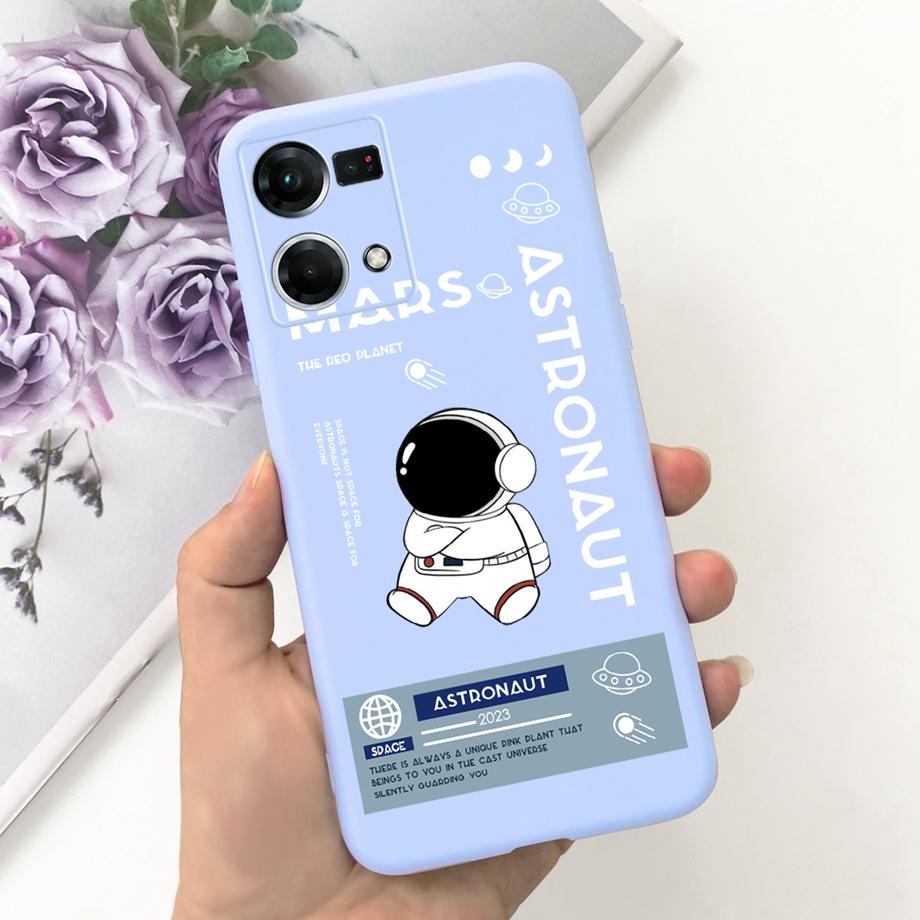 For Cover Reno 7 4G Case Shockproof Soft Silicone Phone Cases For OPPO Reno 7 Global CPH2363 Reno7 4G Back Cover Fashion Cat
