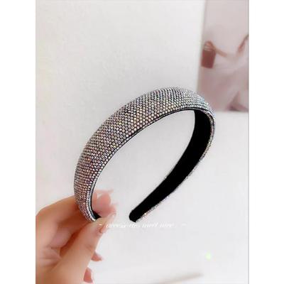 1 Stück Mode Bling Bling Kristall Breites Haarband Stirnbänder Für Frauen Mädchen Haarschmuck