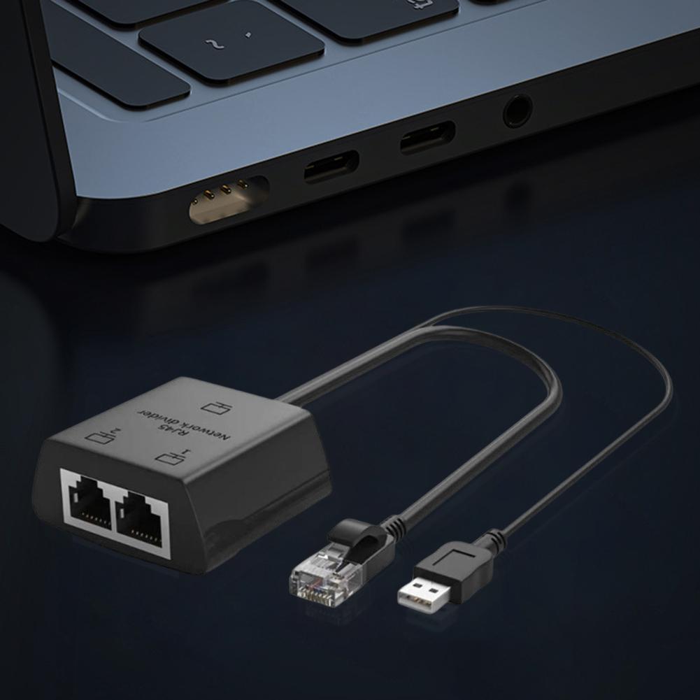 RJ45 Splitter 1 To 2 Ethernet Adapter Male/Female To Dual Female Internet Network Cable Extender for Router Laptop Computer
