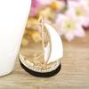 Red Enamel Brooches Men Boat Sail Shape Brooch For Clothes Accessories