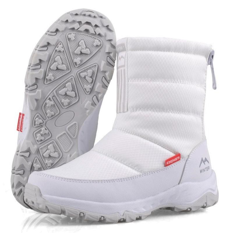Women's Winter Thickened Padded Waterproof Comfortable Warm Cold Lightweight Hiking Waterproof Non-slip Thick-soled Snow Boots