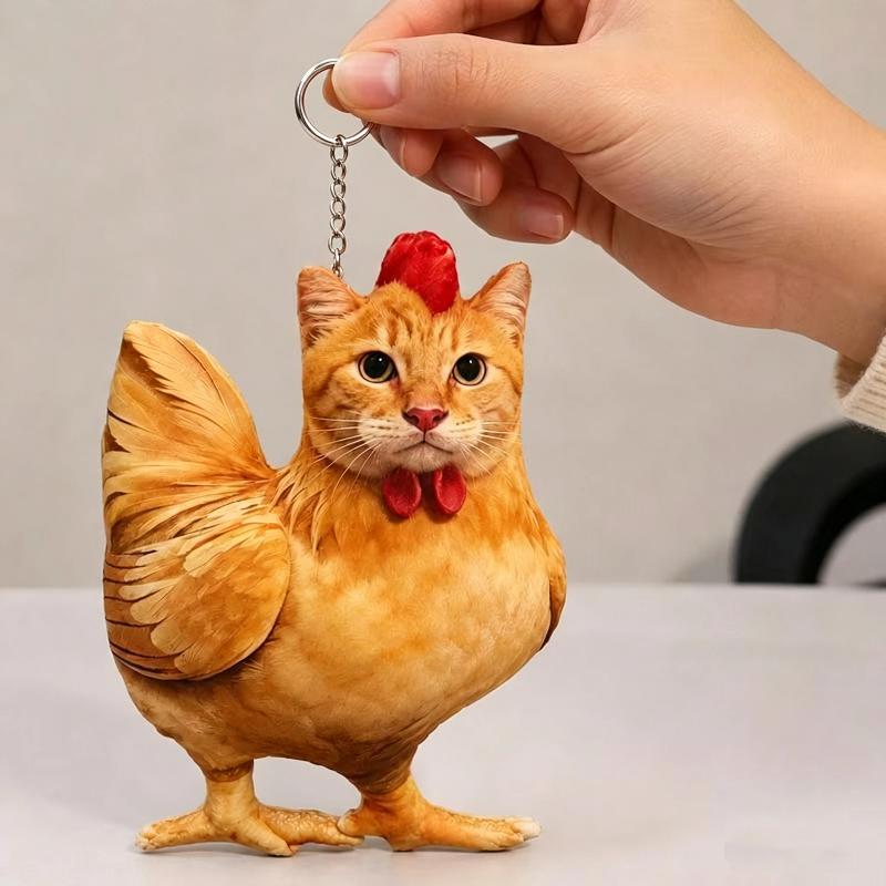 Kreatives Katzen-Hühnchen-förmiges Plüschtier Weiche flauschige Stoffpuppe Nicht reizendes Gewebe Perfekt für Wohnkultur Babyparty-Geschenkoption