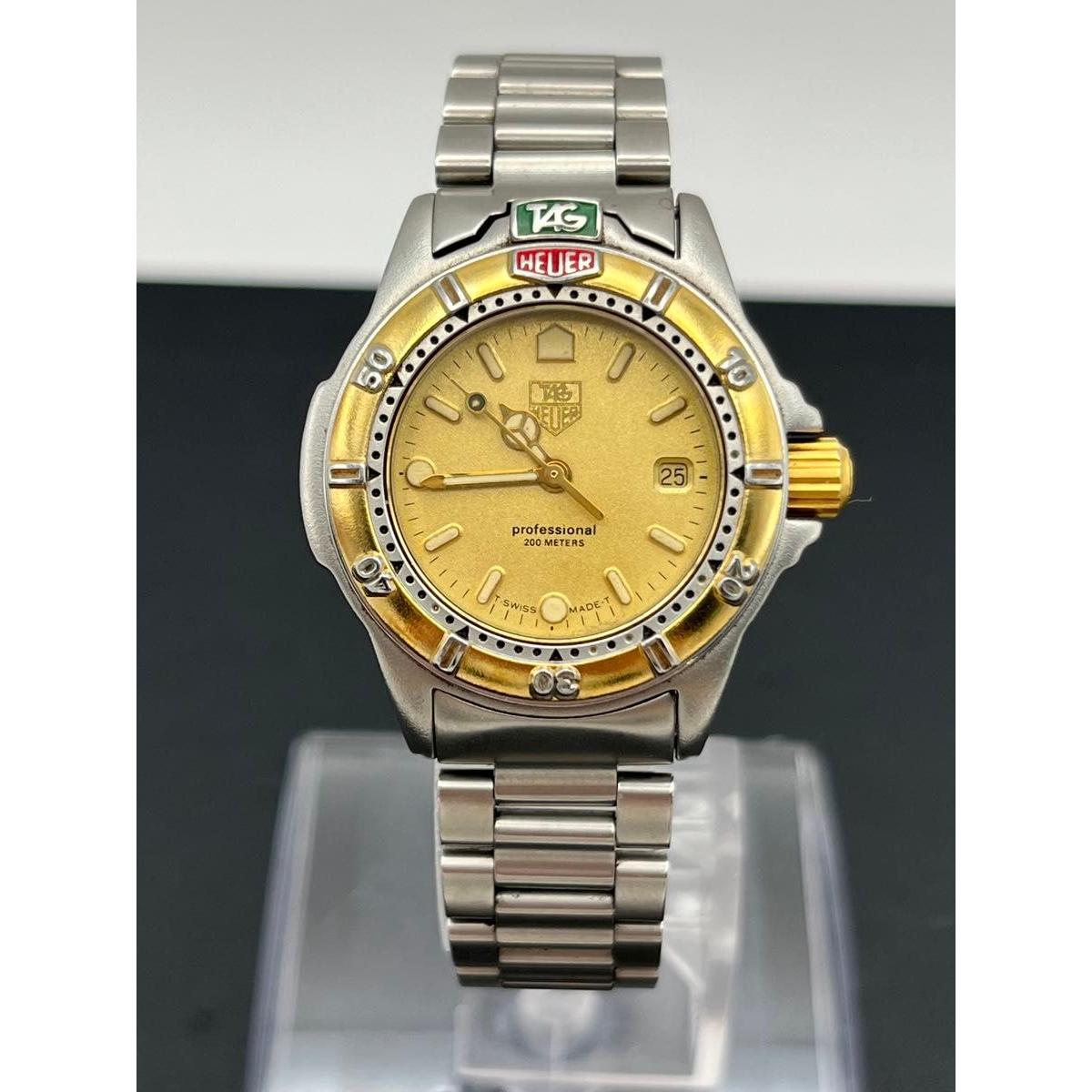 Б/у [Недвижимое имущество] TAG HEUER Серия 2000 Professional 200M Золотой циферблат Кварцевые