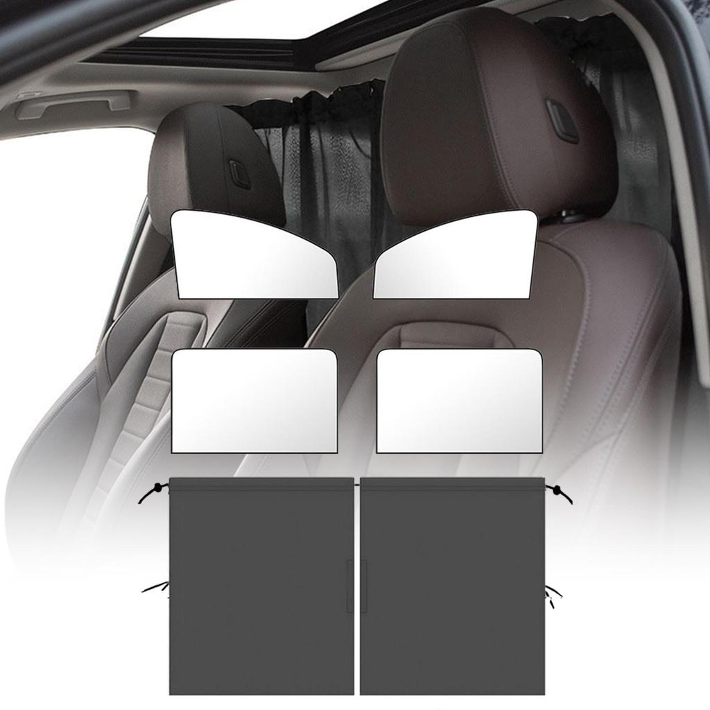 Car Drapery For Window Vehicle Window Shade For Baby Lightweight UV Protection Cover Light Blocking Sunshades Drapery For Road