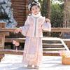 Annie Youer Girls' Winter Hanfu Tang Suit Dress Set