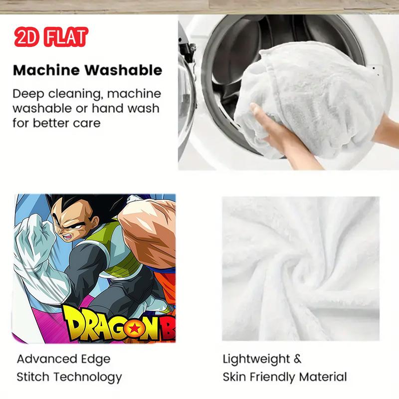 Dragon Ball Gift Blanket High Quality Printed Flannel Blanket for Anime Fans Family Friends THW