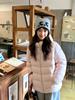 Rib cotton-padded clothes for women's new winter short hooded thickened warm small bread clothes cotton-padded jacket