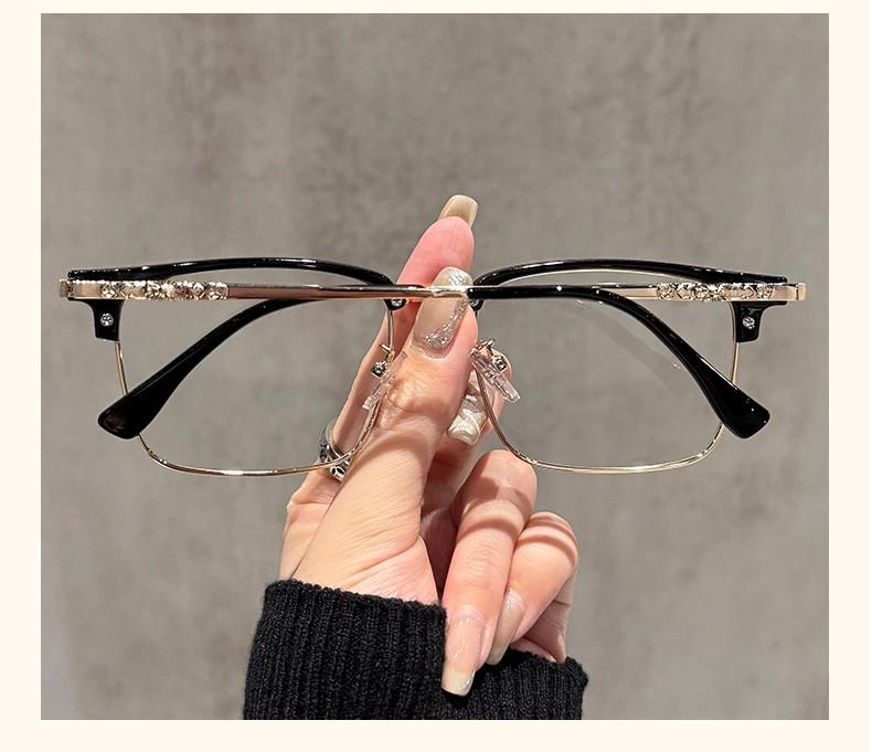 Neue High-End Unisex Halbrandbrille - Blaulichtfilter, Passform für großes Gesicht, Kann mit Sehstärke verglast werden.