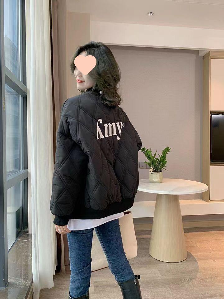 Damen Steppstickerei Baseballjacke - Herbst/Winter 2025, Lockere Passform, Vielseitig, Altersreduzierend, Daunenmantel in Übergröße