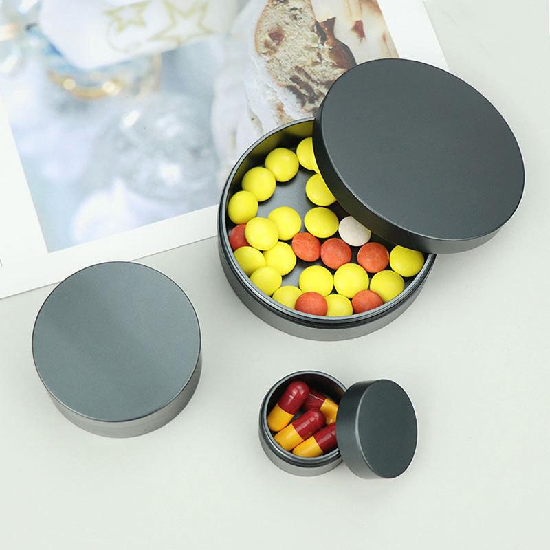 Pill Cans Mini Waterproof Stainless Steel Sealing Bottle Outdoor EDC Survival Pill Box Container Casule Pill Bottle Tank Case