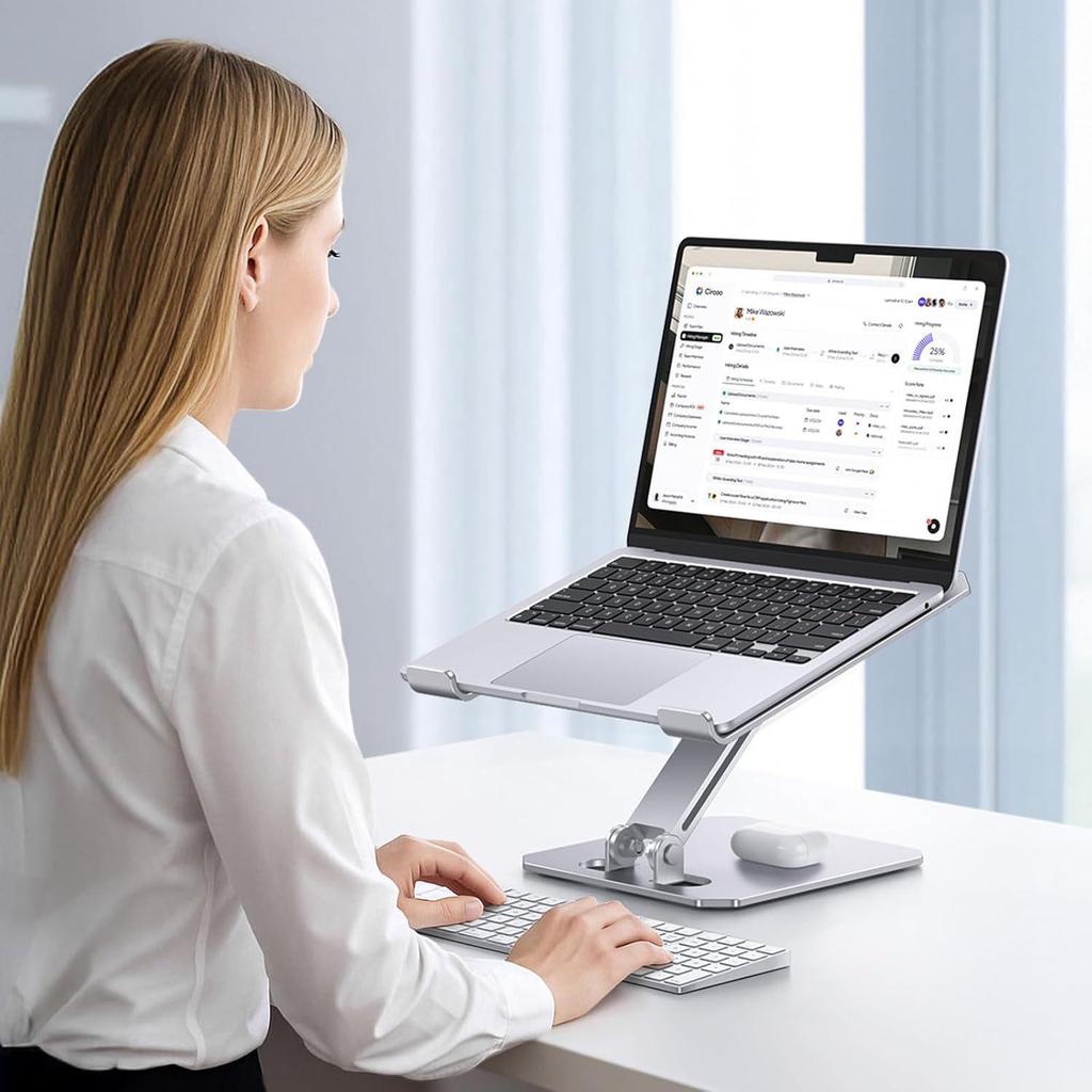 Portable Laptop and Projector Cooling Stand with Adjustable Riser