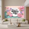 Happy Mothers Day Banner Mothers Day Backdrop Flower Themed Mothers Day Hanging Sign Mothers Day Decoration for Photography