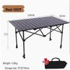 Height-Adjustable Outdoor Foldable Table for Picnic, Camping, and BBQ