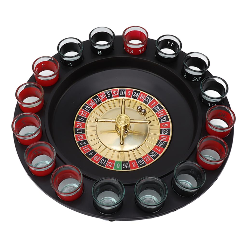Drinking Roulette Wheel Shot Glass Game Set Novelty Gift Party KTV Bar Props for Adult