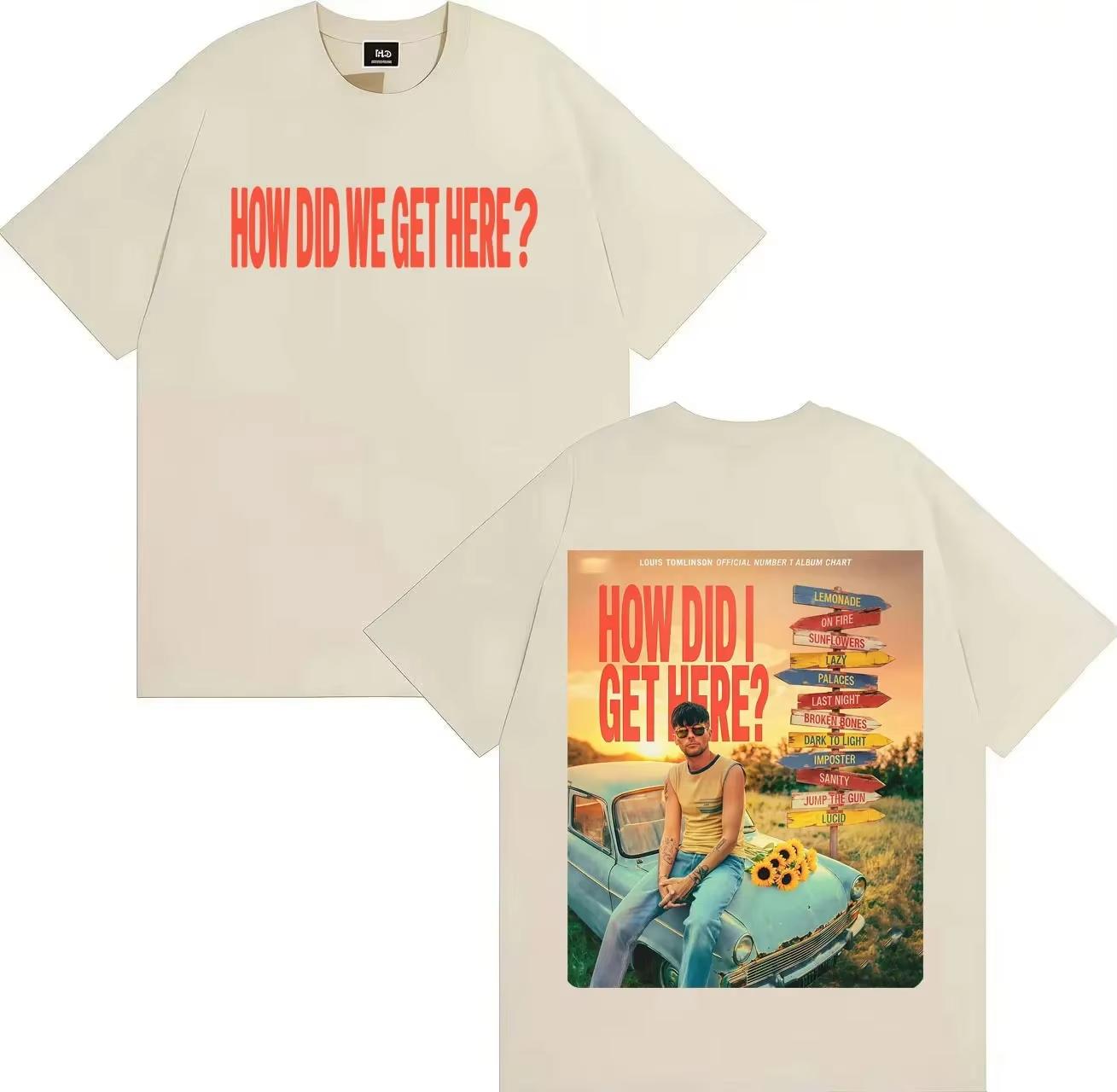 

Louis Tomlinson Tour Poster Print TShirts Oversized TShirt Unisex Women Crewneck Y2K Harajuku Fashion Cotton Summer Oversized Tee L