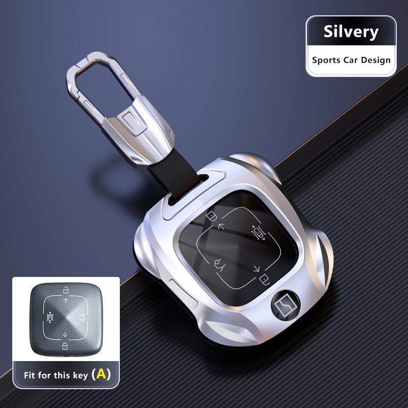 Zinc Alloy Silicone Car Key Case for For Zeekr 7X 2025 Keychain Remote Protection Cover Bag Shell Housing Holder Fob Accessories