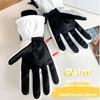 Thicken Winter Ski Gloves Plush  Gloves Simple Snowboard Gloves  Riding