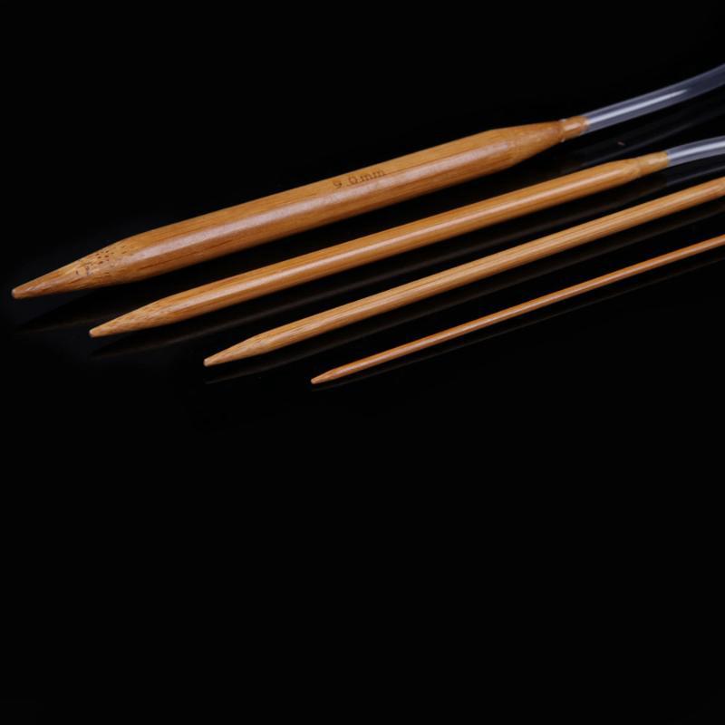 18 Sizes 80cm Circular Bamboo Knitting Needles DIY Household Crochet Hooks
