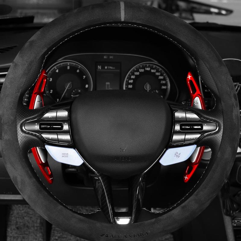 For Hyundai Veloster N/ JS N - Aluminum Alloy Real Carbon Fiber Steering Wheel Shifter Paddle Cover Trim Accessories