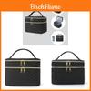 Polyester Double Layer Travel Makeup Bag With Large Capacity For Daily Use