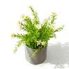 Realistic Artificial Daisy Potted Lifelike Real Touch Faux Flower Potted with Flowerpot Handmade Simulation Green Plant Bonsai