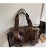 Women's Large Capacity PU Leather Crossbody Shoulder Bag - Versatile and Casual for Outdoor and Commuter Use
