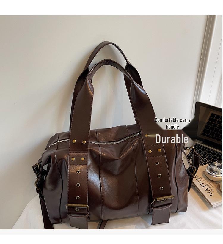 Women's Large Capacity PU Leather Crossbody Shoulder Bag - Versatile and Casual for Outdoor and Commuter Use