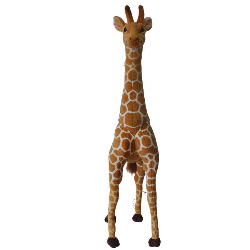 Juguete de Peluche de Jirafa de Simulación de 50 CM Modelado Real Forzado Muñeco de Ciervo Sika Enviar Regalos de Cumpleaños para Niños Adornos de Zoo Familiar