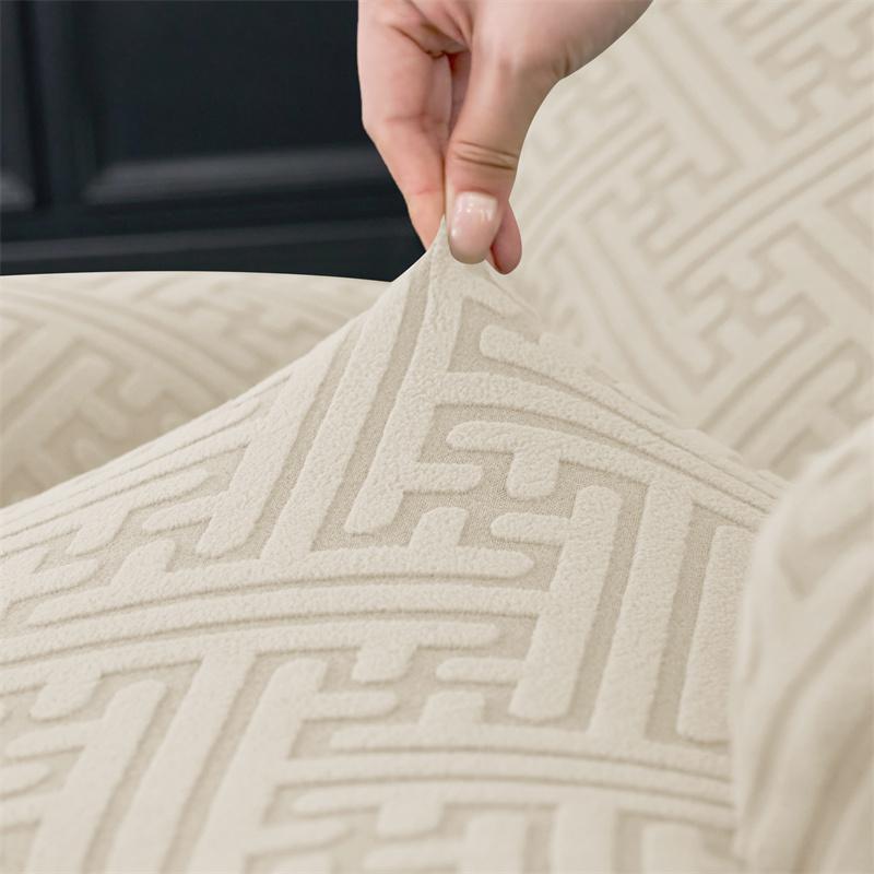 3Seater Jacquard Recliner Sofa Cover Dust-proof Stretch Reclining Couch Slipcover Relax Armchair Slipcover for Living Room Home