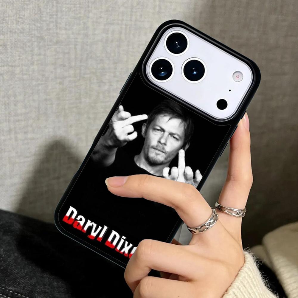Capa Case for iPhone 17 Air 16 Pro Max 15 Plus 11 13 Mini 14 12 Back Phone Cover The Walking Dead Daryl D
