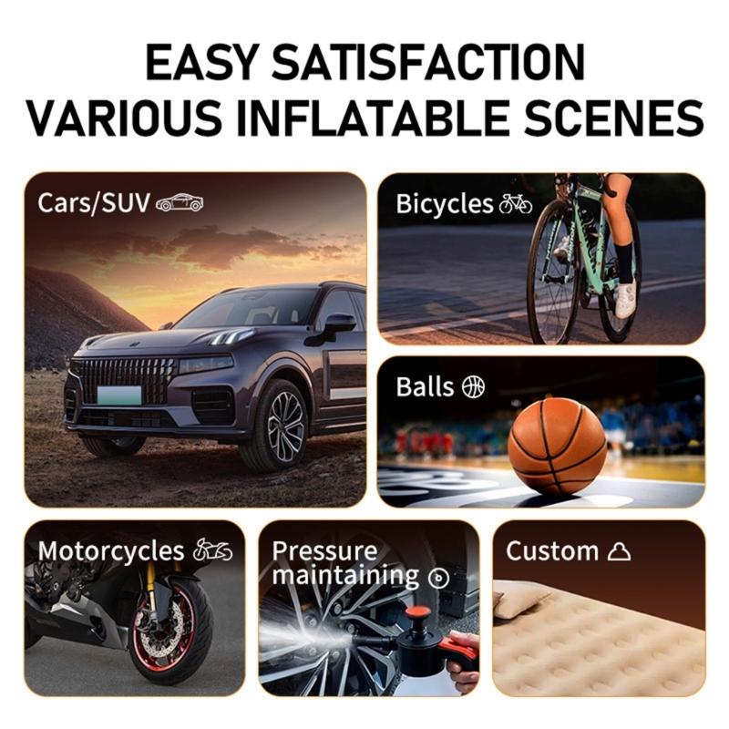 Car Jump Starters Air Compressor Wireless Tire Inflator Pump Digital Tire Inflator Automotive Starting Device with Light