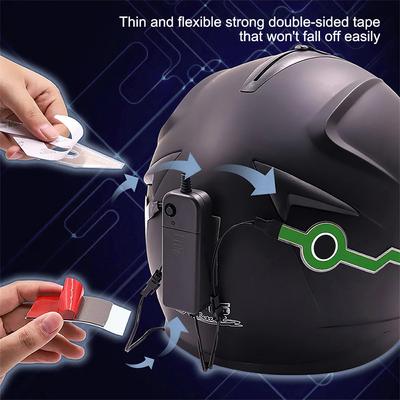 4-in-1 Motorcycle Helmet LED Warning Lights Night Riding Helmet Motor Cold Light Strip Waterproof Sticker Accessories