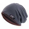 Autumn And Winter Imitation Cashmere Double Layer Skullies Bennies Unisex Pullover Hat