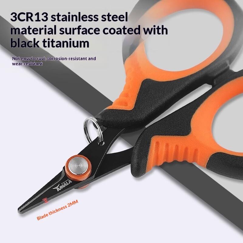 Stainless Steel Fishing Line Scissors With Non Slip Comfort Handle Sharp Durable Blade For Outdoor Fishing Activities