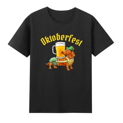 HOT SALE Oktoberfest Costumes and Peace Love Prost Prost Oktoberfest Vintage Men's T-shirtsComfortable Roundneck Tee Streetwear