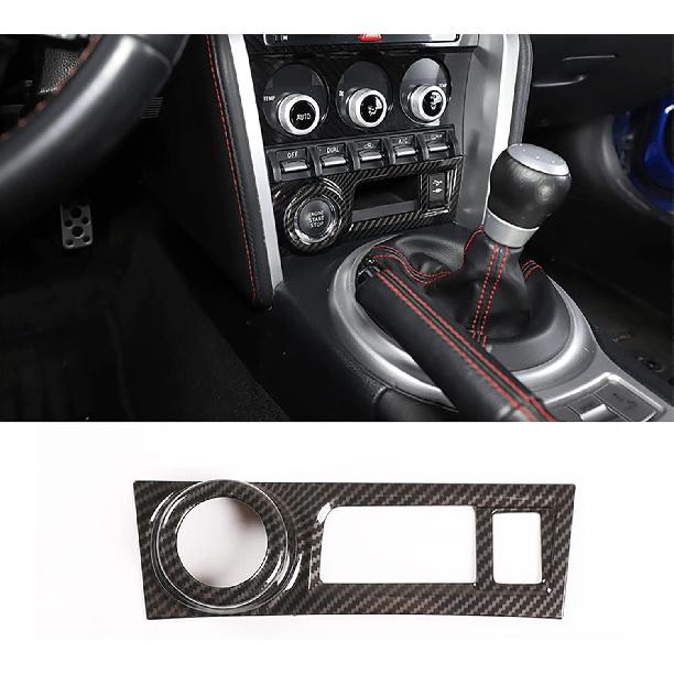 Car Accessories Fit for Subaru BRZ Toyota 86 2012-2020 Interior Center Consoles Decoration Switch Panel Cover Trim (Carbon Fiber Style) ABS 1 PC