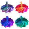 3D-gedruckter sensorischer Stressabbau-Stern mit Griff, farbiger fraktaler expandierender 12-zackiger Spiralstern Spielzeug für Schreibtisch-Stress im Büro
