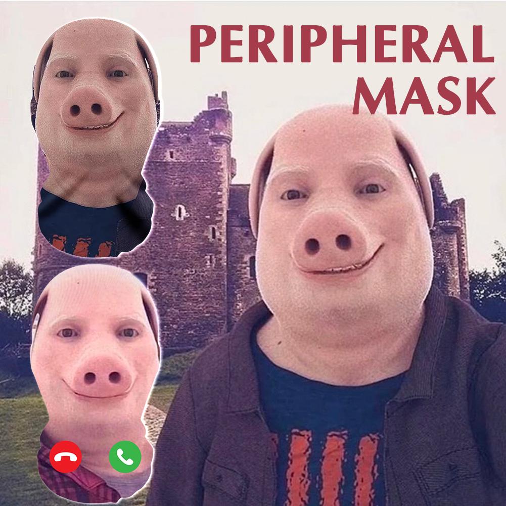 2 Stück Für John Pork ruft Interessant 3D-gedruckte nahtlose Maske John Pork lächelnd Cosplay Gesichtsmaske Party Cosplay Requisiten