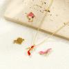 1 PC Waterproof 304 Stainless Steel Charms 18k Gold Plated Enamel The Lady With A Hat High Heels Pendant For DIY Necklace Making