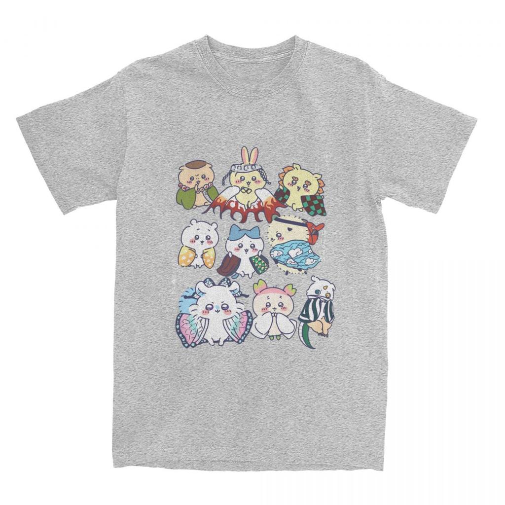 Miniso Anime Chiikawa TShirt Woman Man Japan Streetwear Cotton TShirts Summer O Neck Fashion Tees Wholesale Big Size Clothes