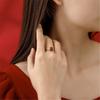 Unisex Bead Finger Jewelry Fashionable Wedding Rings Adjustable Size Opening Rings Metal Material Adjustable Rings
