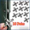 Adjustable Magnetic Curtain Fastener Buttons No-Drill Metal Curtain Clips 5/10 Sets for Rental Apartment Window Curtain Fixing