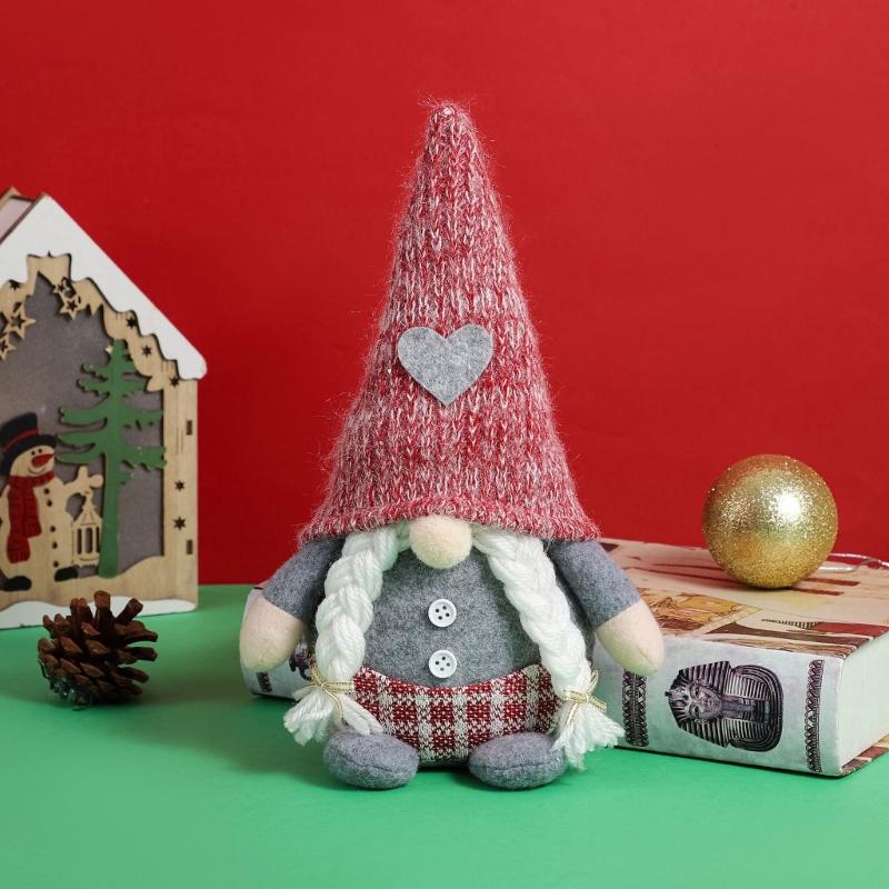 Valentines Day Gnomes Decoration Heart Standing Tomtes for Spring Summer Tiered Tray Ornaments Home Garden Kitchen Gift