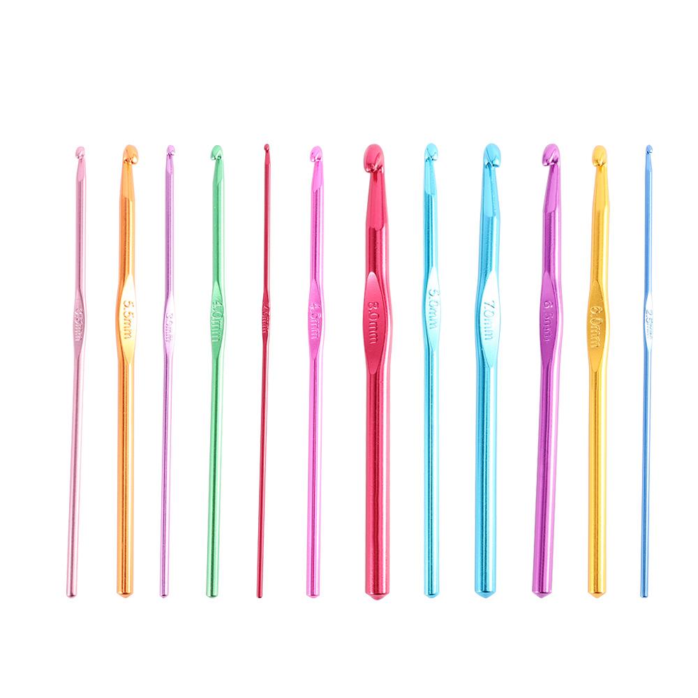 2mm-8mm/2mm-10mm For Mom s Gift Yarn DIY Metal Handle Craft Crochet Hook Set Knitting Needles Weave Accessaries Sewing Needles