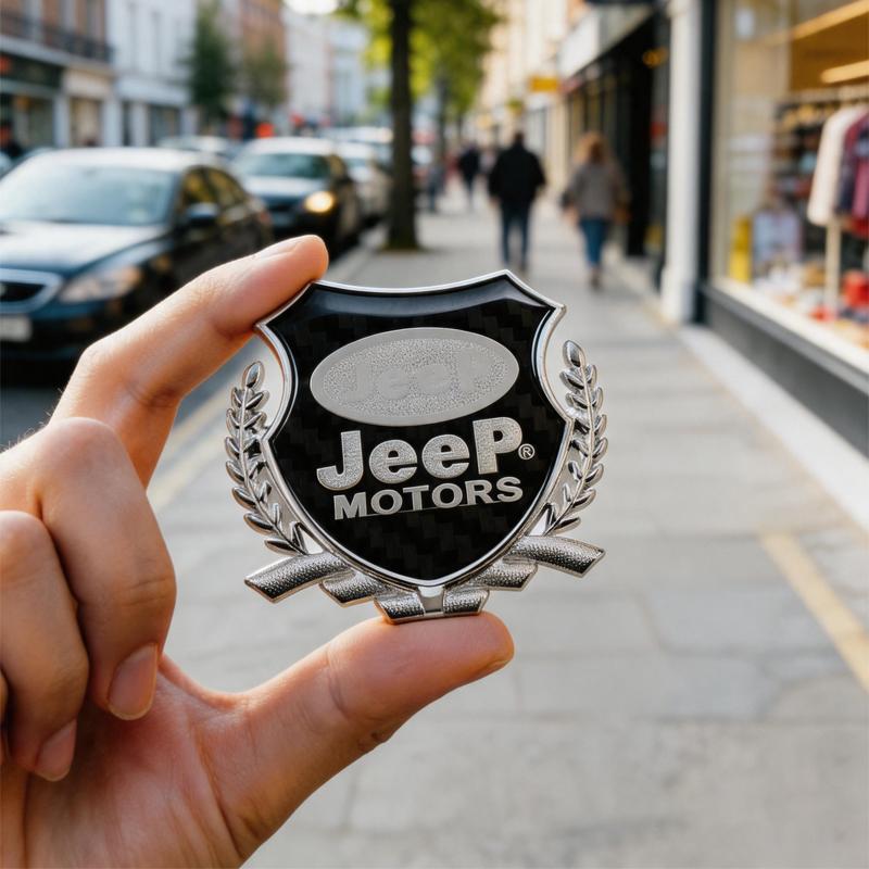 1Pcs Metal Car Badge 3D Side Fender Emblem Decoration For Jeep Grand Cherokee Wrangler JK Gladiator Compass Renegade Valve Stem ALN1