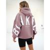 Women's Crew Neck Long Sleeve Letter Printed Oversized Sweatshirt Casual Top