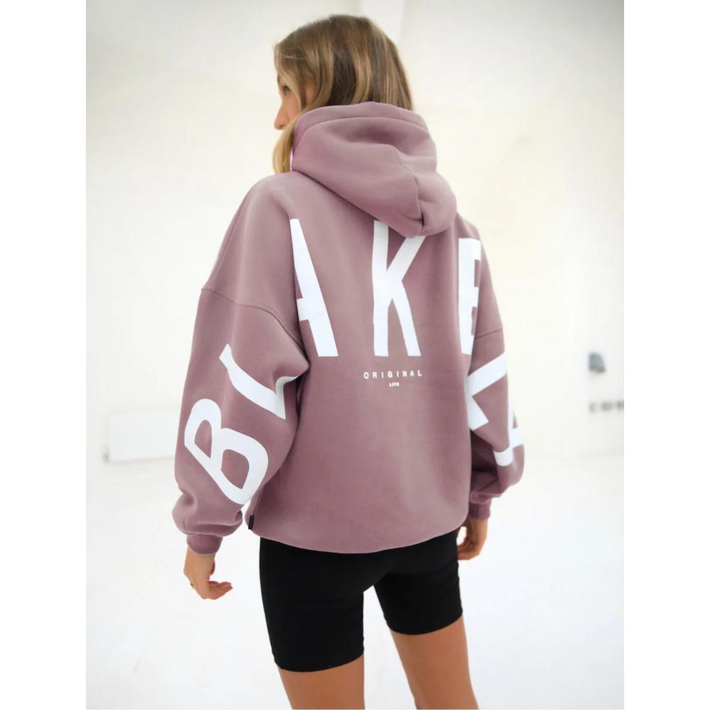 Women's Crew Neck Long Sleeve Letter Printed Oversized Sweatshirt Casual Top